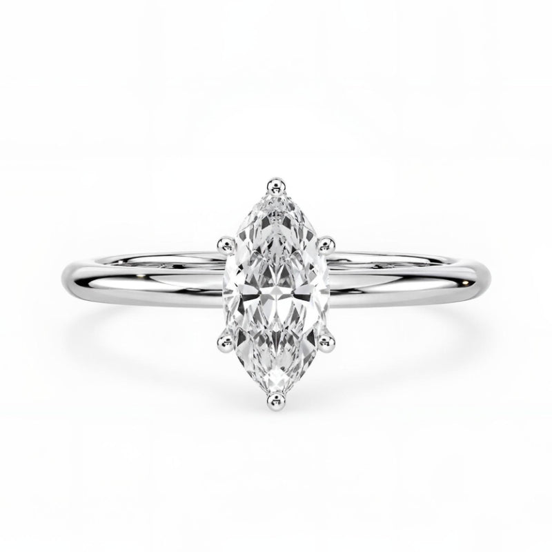 Anillo de compromiso solitario (1,0 + 0,06 ct) personalizado