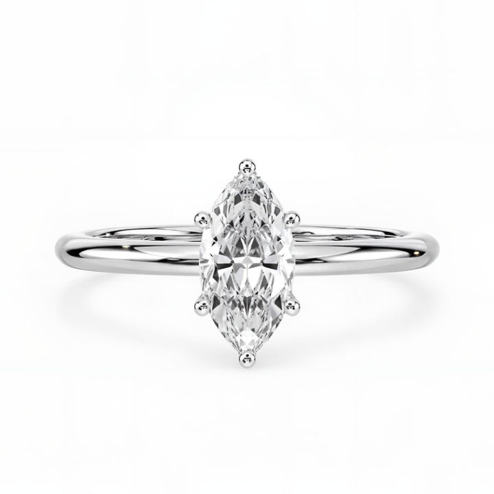 Anillo de compromiso solitario (1,0 + 0,06 ct) personalizado