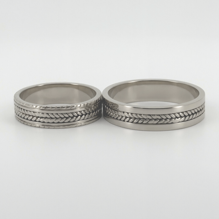 Par de Argollas Raffaella en oro blanco 14k