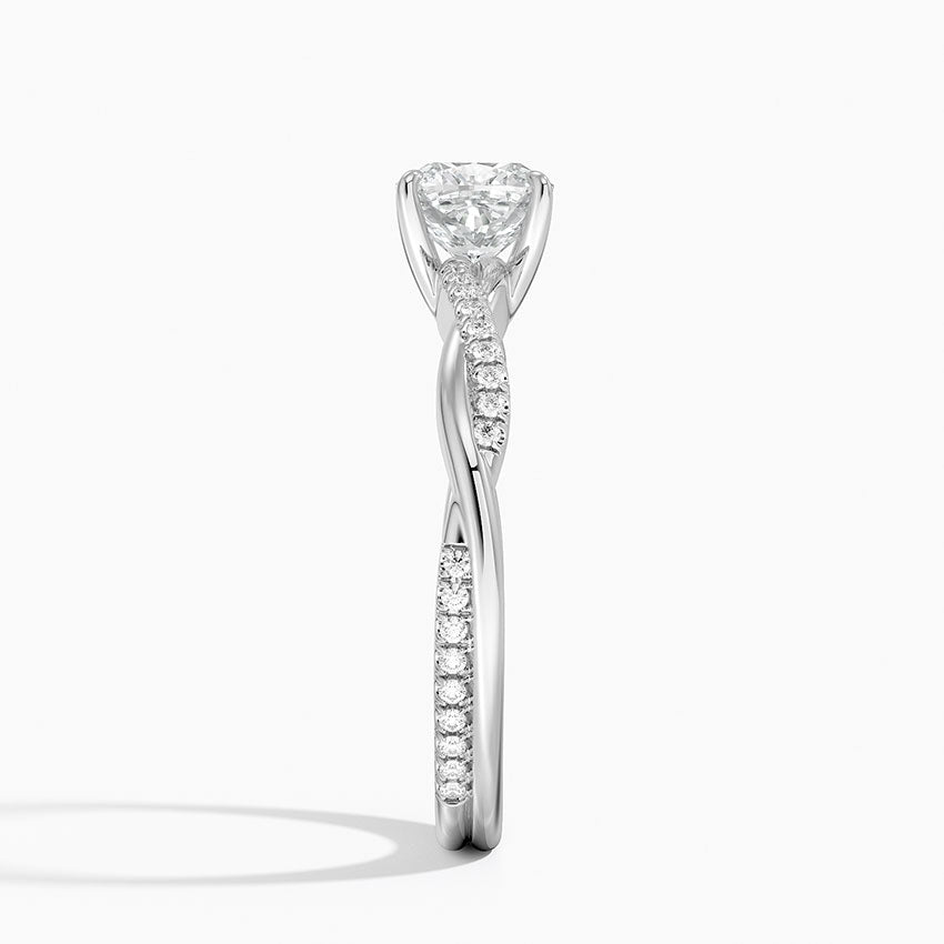 anillo de compromiso estilo trenzado (1,0 + 0,12 ct) Personalizado