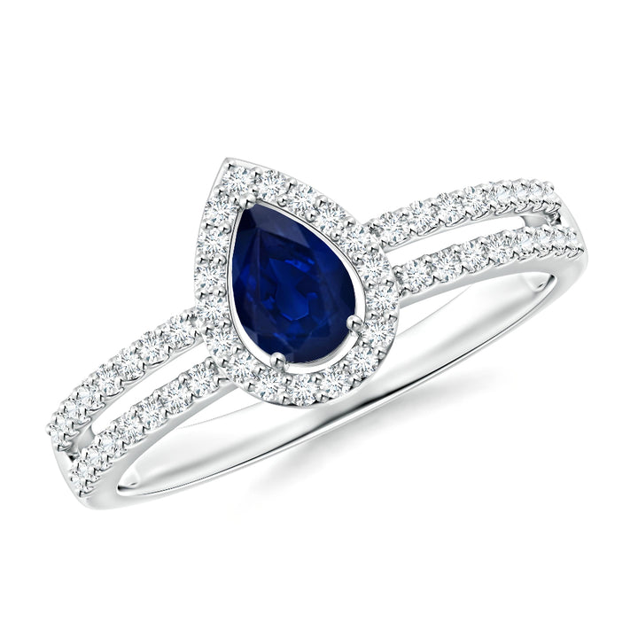 ANILLO DE COMPROMISO VENUS - ZAFIRO Y MOISSANITAS