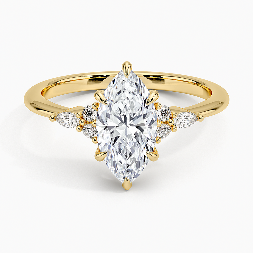 ANILLO DE COMPROMISO PETITE (1,5 + 0,11 CT) PERSONALIZADO - Marquise Cut