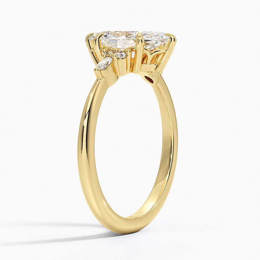 ANILLO DE COMPROMISO PETITE (1,5 + 0,11 CT) PERSONALIZADO - Marquise Cut
