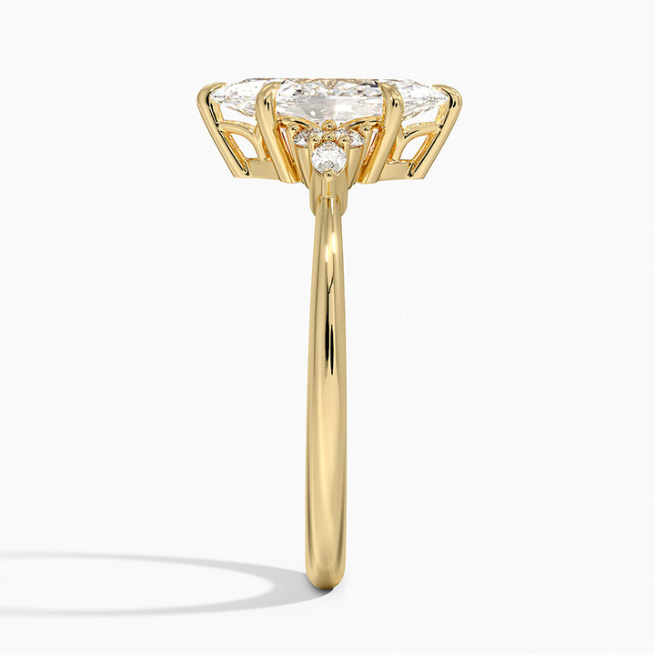 ANILLO DE COMPROMISO PETITE (1,5 + 0,11 CT) PERSONALIZADO - Marquise Cut