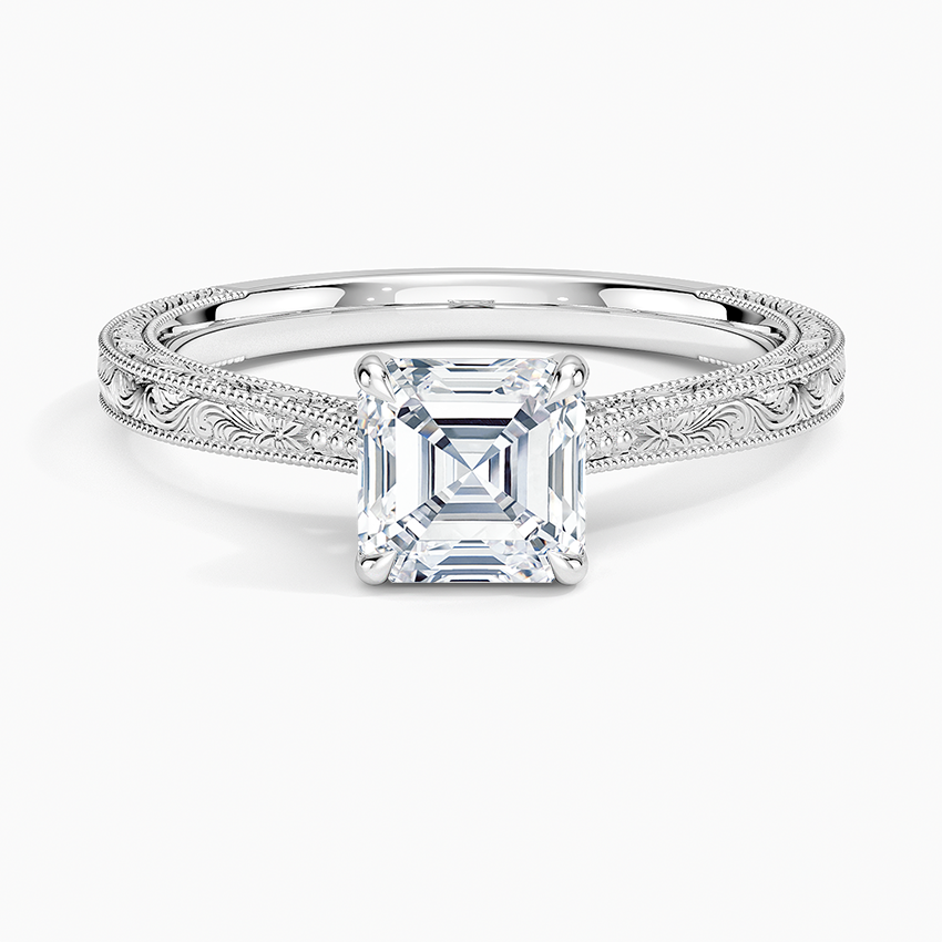 ANILLO DE COMPROMISO SOLITArio TALLADO 1,0 CT - Asscher Cut