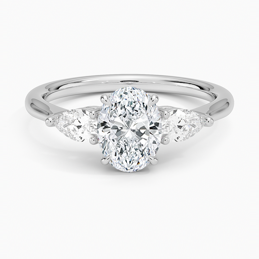 ANILLO DE COMPROMISO DE TRES PIEDRAS (1,0 +0,37 ct )PERSONALIZADOS - Oval Cut