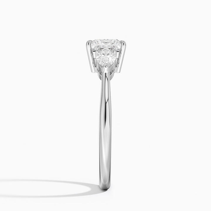 ANILLO DE COMPROMISO DE TRES PIEDRAS (1,0 +0,37 ct )PERSONALIZADOS - Princess Cut