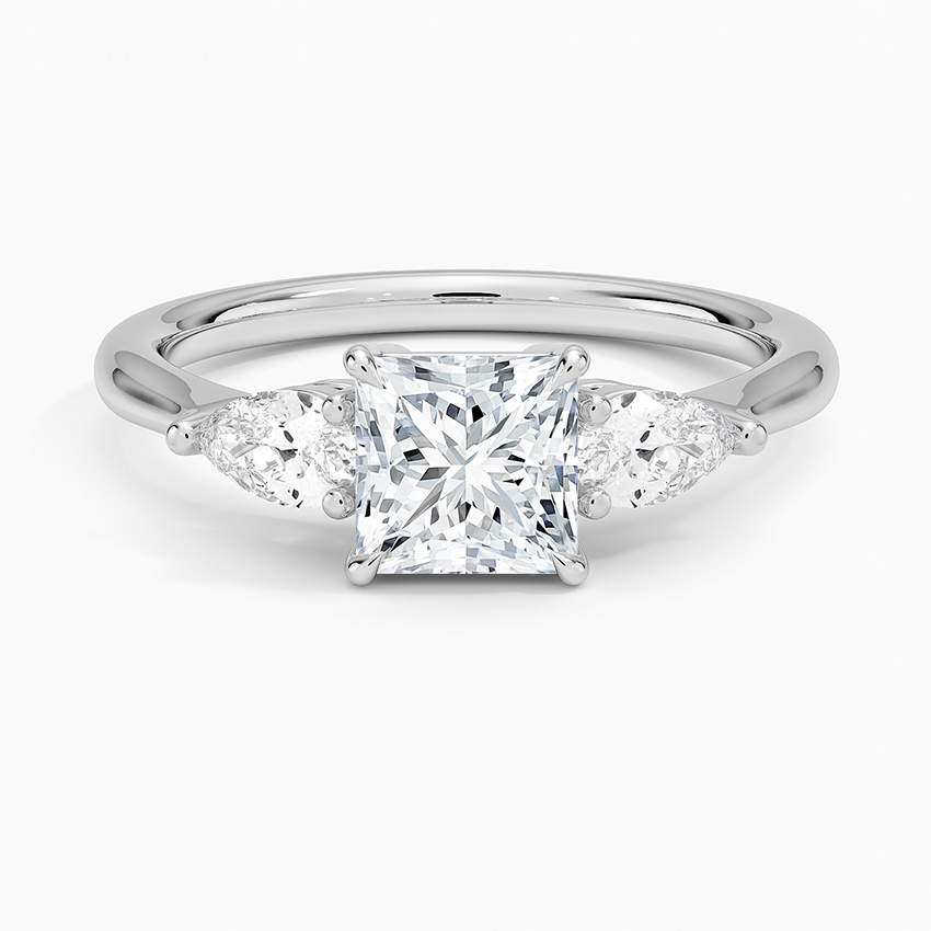 ANILLO DE COMPROMISO DE TRES PIEDRAS (1,0 +0,37 ct )PERSONALIZADOS - Princess Cut