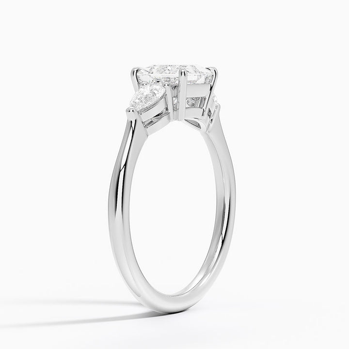 ANILLO DE COMPROMISO DE TRES PIEDRAS (1,0 +0,37 ct )PERSONALIZADOS - Princess Cut