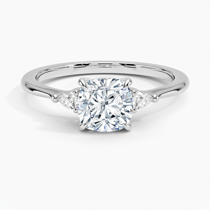 ANILLO DE COMPROMISO PETITE (1,25 + 0,11 CT) PERSONALIZADO - Cushion Cut