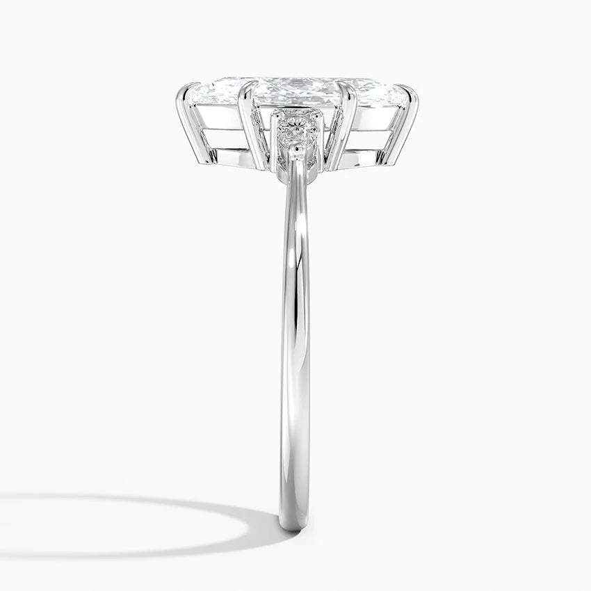 ANILLO DE COMPROMISO PETITE (1,25 + 0,11 CT) PERSONALIZADO - Marquise Cut