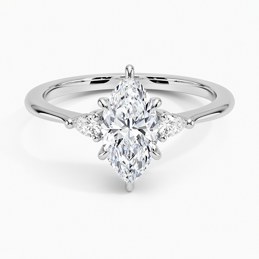 ANILLO DE COMPROMISO PETITE (1,25 + 0,11 CT) PERSONALIZADO - Marquise Cut