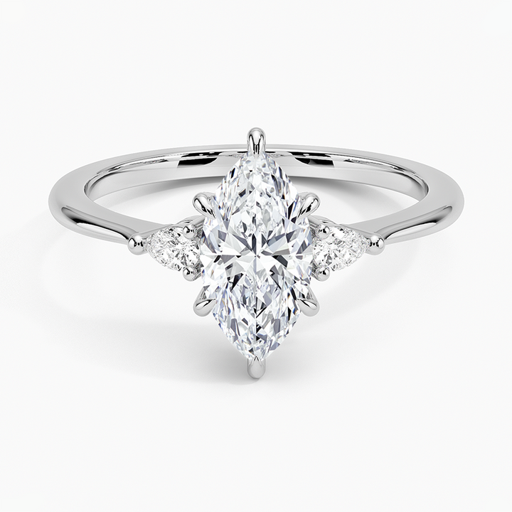 ANILLO DE COMPROMISO PETITE (1,25 + 0,11 CT) PERSONALIZADO - Marquise Cut