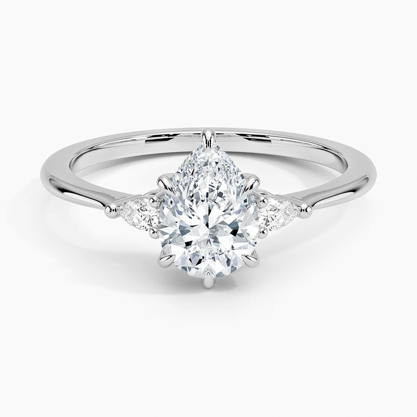 ANILLO DE COMPROMISO PETITE (1,25 + 0,11 CT) PERSONALIZADO - Pear Cut