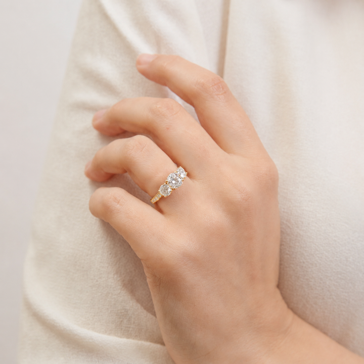 Anillo de compromiso Gramercy - Oro y Platino