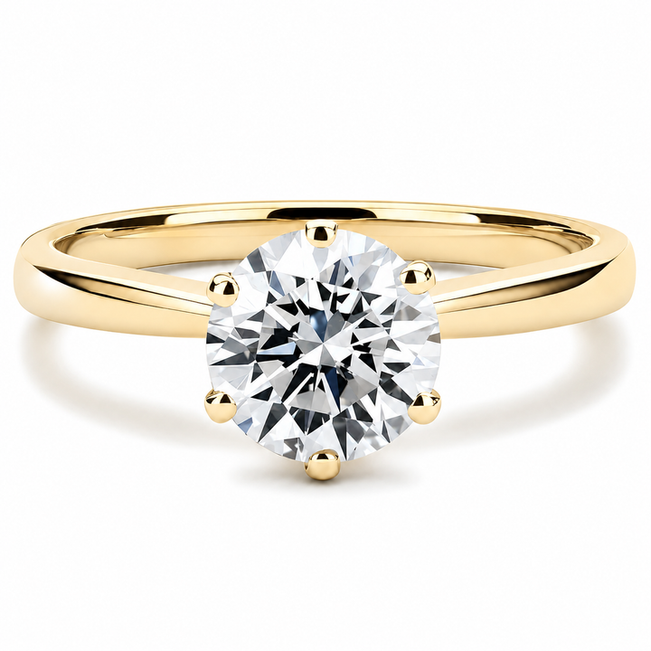 Anillo con brillante solitario de 2.0 ct - Oro y Platino