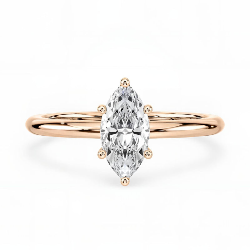 Anillo de compromiso solitario (1,0 + 0,06 ct) personalizado