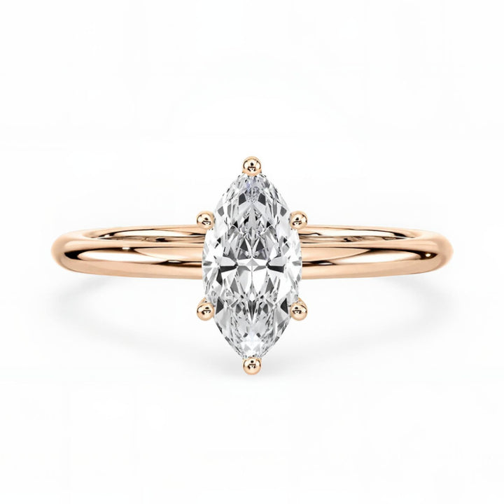 Anillo de compromiso solitario (1,0 + 0,06 ct) personalizado