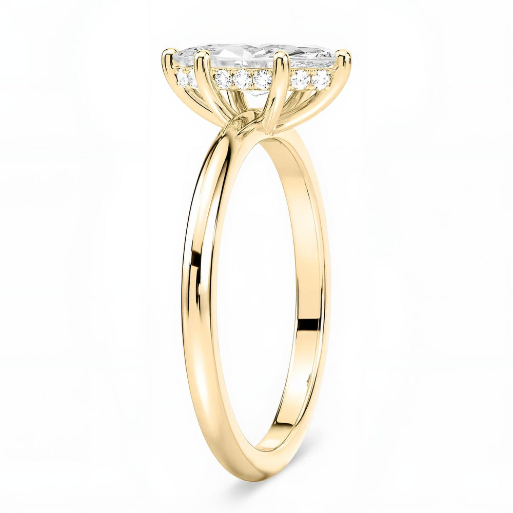 Anillo de compromiso solitario (1,0 + 0,06 ct) personalizado