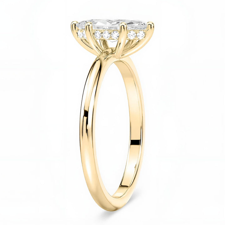 Anillo de compromiso solitario (1,0 + 0,06 ct) personalizado