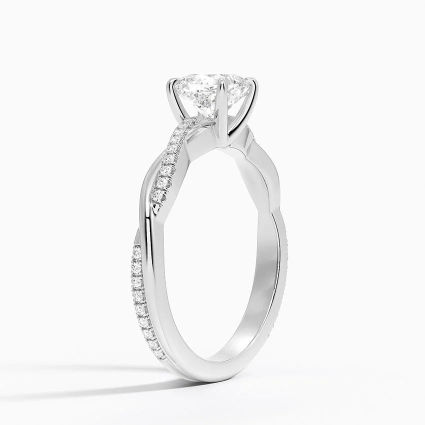 anillo de compromiso estilo trenzado (1,0 + 0,12 ct) Personalizado