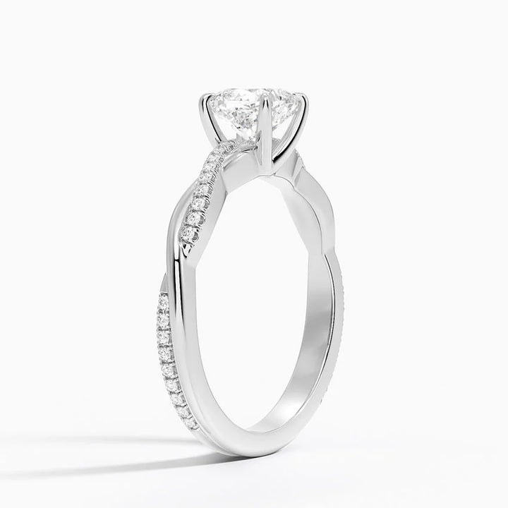 anillo de compromiso estilo trenzado (1,0 + 0,12 ct) Personalizado