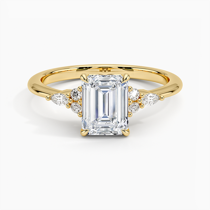 ANILLO DE COMPROMISO PETITE (1,5 + 0,11 CT) PERSONALIZADO - Emerald Cut