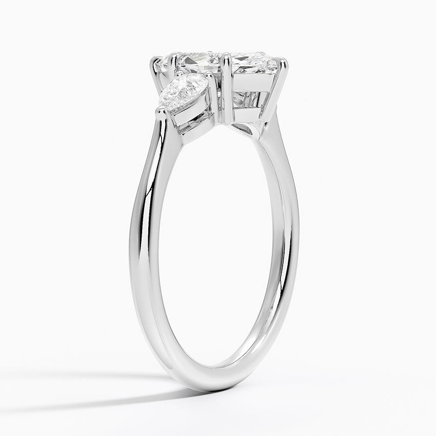 ANILLO DE COMPROMISO DE TRES PIEDRAS (1,0 +0,37 ct )PERSONALIZADOS - Marquise Cut