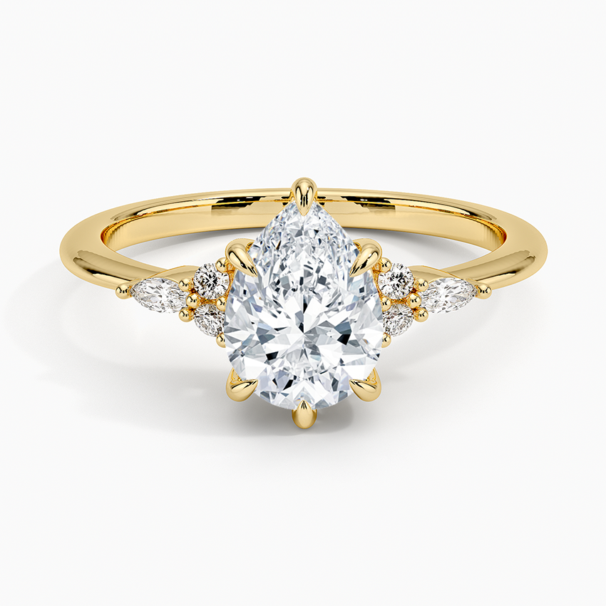 ANILLO DE COMPROMISO PETITE (1,5 + 0,11 CT) PERSONALIZADO - Pear Cut
