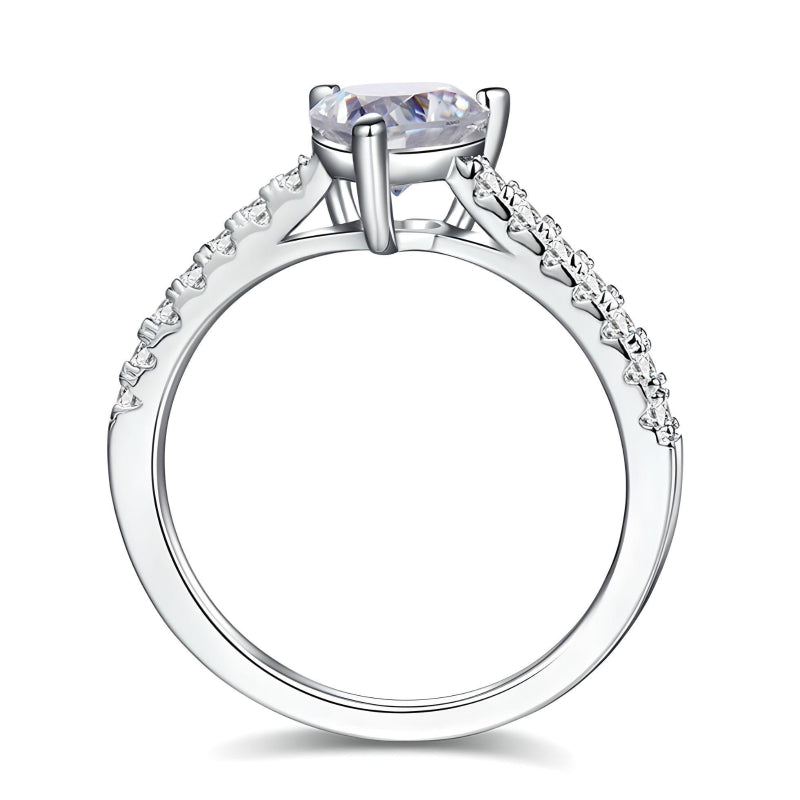 Anillo con brillante corte heart 1ct