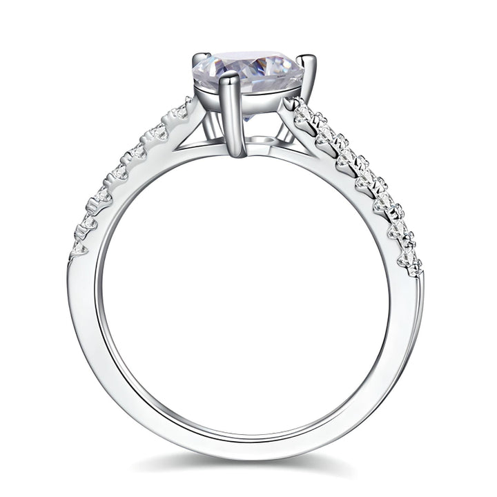 Anillo con brillante corte heart 1ct