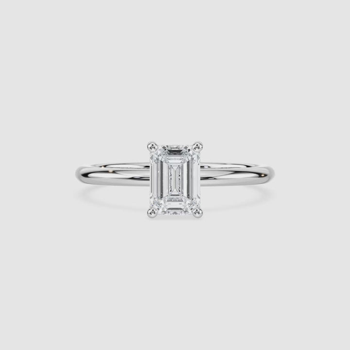Anillo de compromiso solitario (1,0 + 0,06 ct) personalizado