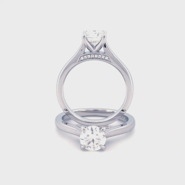 Anillo de compromiso Cathedral Solitaire