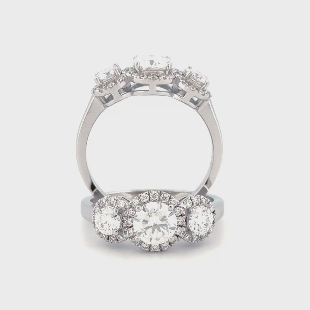 Anillo de compromiso HALO TRINITY