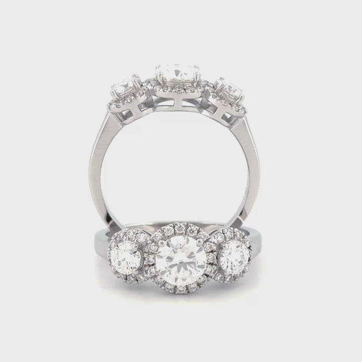 Anillo de compromiso HALO TRINITY