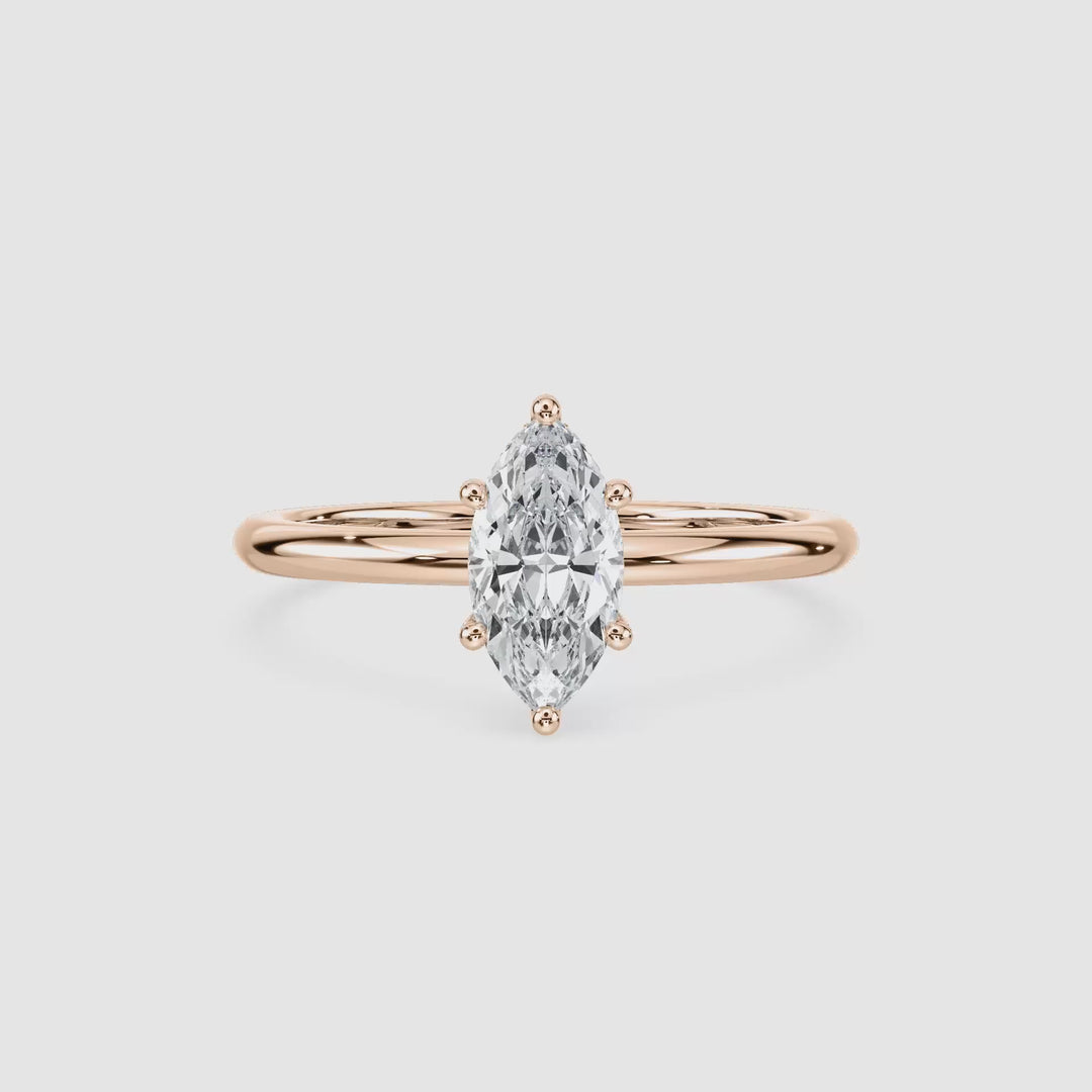 Anillo de compromiso solitario (1,0 + 0,06 ct) personalizado