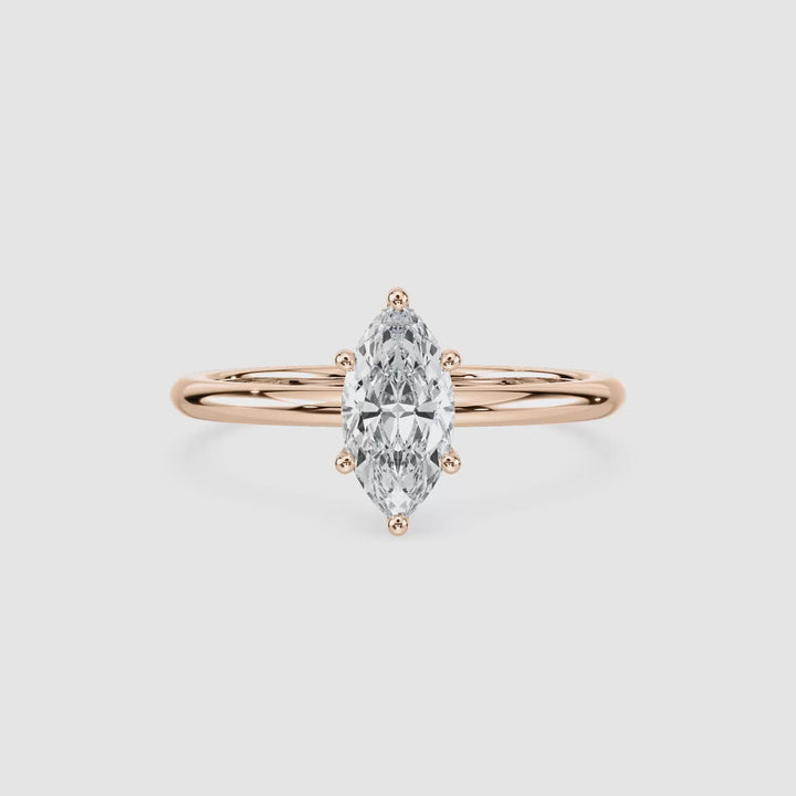 Anillo de compromiso solitario (1,0 + 0,06 ct) personalizado