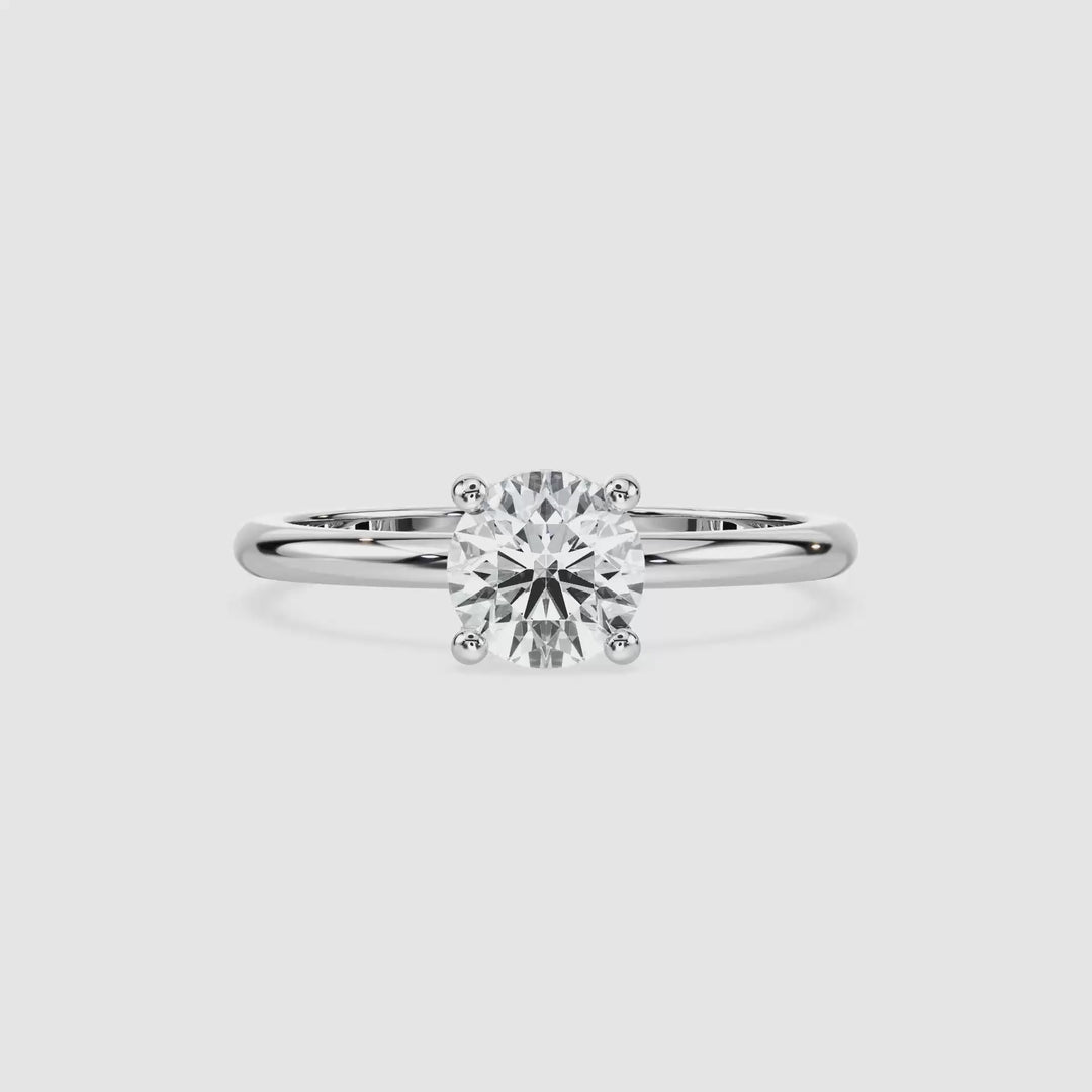 Anillo de compromiso solitario (1,0 + 0,06 ct) personalizado