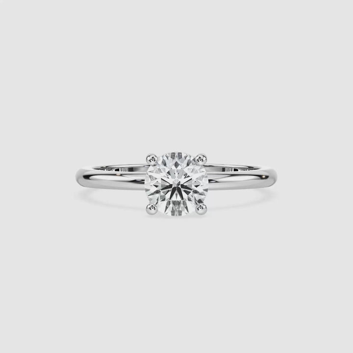 Anillo de compromiso solitario (1,0 + 0,06 ct) personalizado