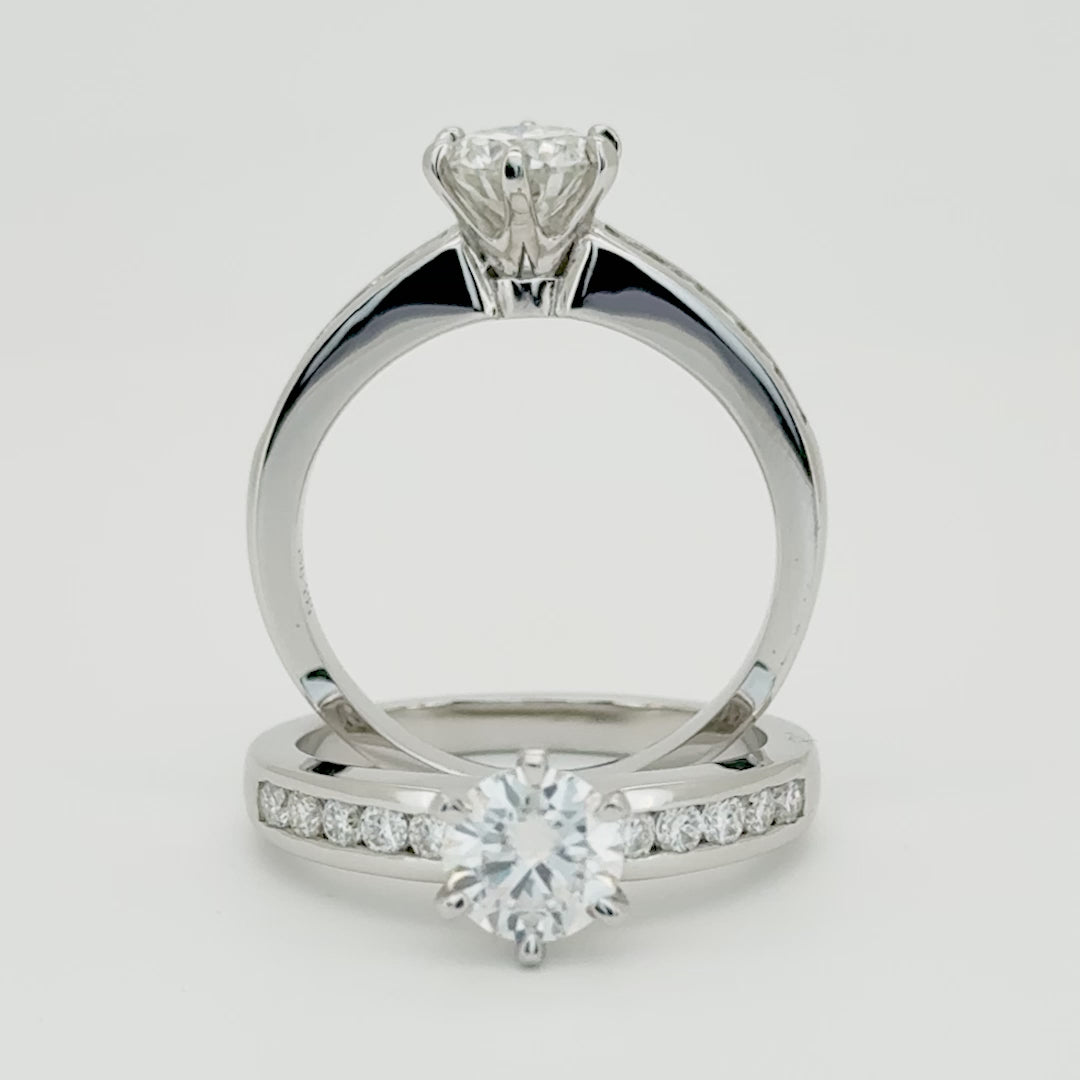 Anillo moissanitas vvs1 corte brillante