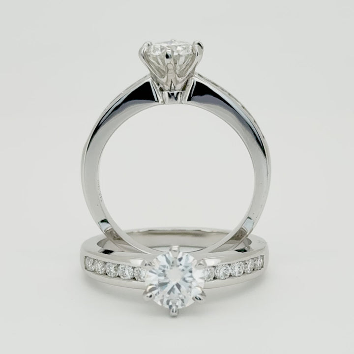 Anillo moissanitas vvs1 corte brillante
