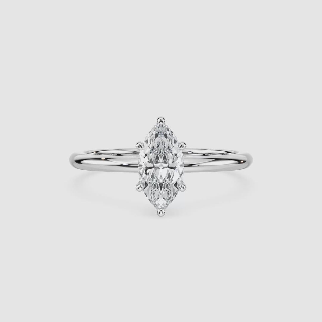 Anillo de compromiso solitario (1,0 + 0,06 ct) personalizado