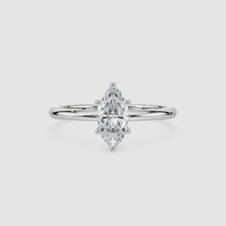 Anillo de compromiso solitario (1,0 + 0,06 ct) personalizado