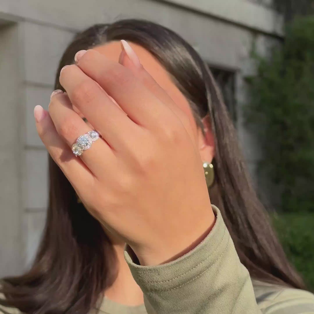 Anillo de compromiso HALO TRINITY