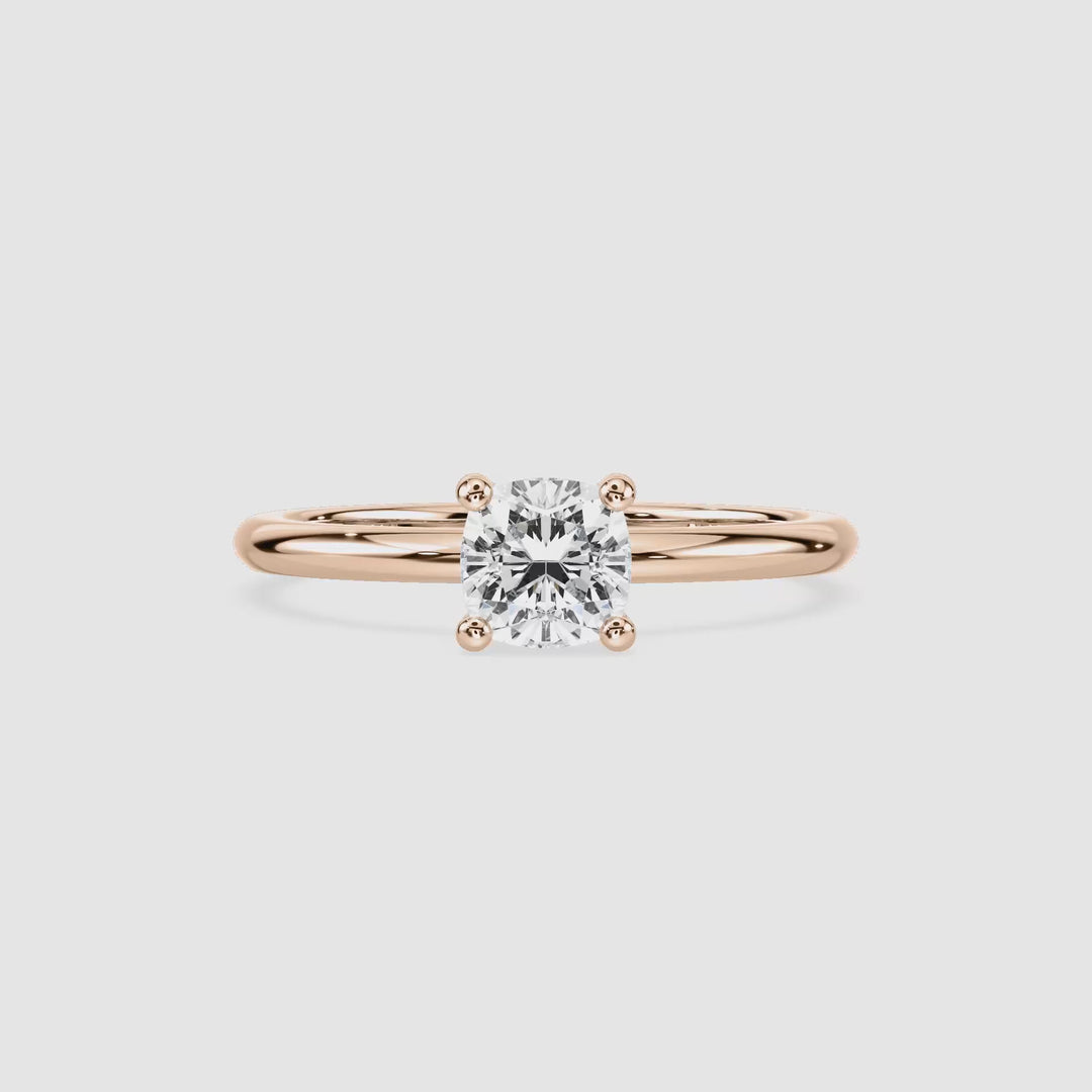 Anillo de compromiso solitario (1,0 + 0,06 ct) personalizado